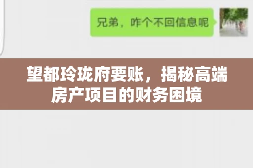 望都玲珑府要账，揭秘高端房产项目的财务困境