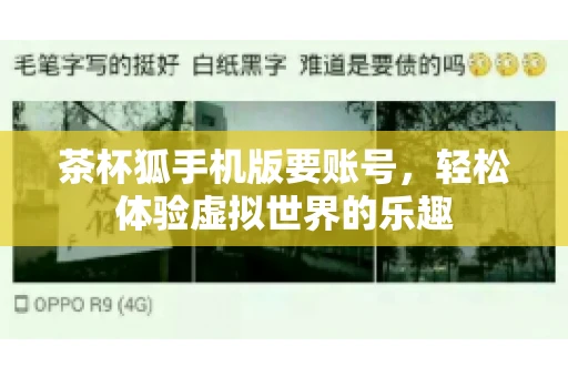 茶杯狐手机版要账号，轻松体验虚拟世界的乐趣