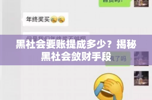 黑社会要账提成多少？揭秘黑社会敛财手段