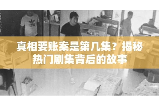 真相要账案是第几集？揭秘热门剧集背后的故事