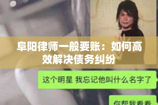 阜阳律师一般要账：如何高效解决债务纠纷