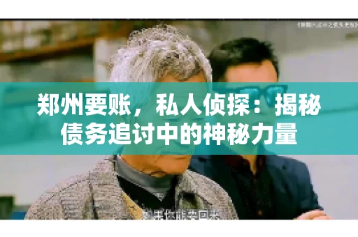 郑州要账，私人侦探：揭秘债务追讨中的神秘力量